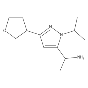 (1S)-1-[3-(oxolan-3-yl)-1-(propan-2-yl)-1H-pyrazol-5-yl]ethan-1-amine Structure