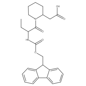 2-{1-[(2S)-2-({[(9H-fluoren-9-yl)methoxy]carbonyl}amino)butanoyl]piperidin-2-yl}acetic acid Structure