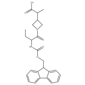 2-{1-[2-({[(9H-fluoren-9-yl)methoxy]carbonyl}amino)butanoyl]azetidin-3-yl}propanoic acid Structure