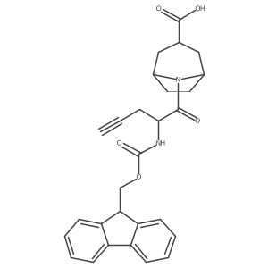 8-[2-({[(9H-fluoren-9-yl)methoxy]carbonyl}amino)pent-4-ynoyl]-8-azabicyclo[3.2.1]octane-3-carboxylic acid结构式