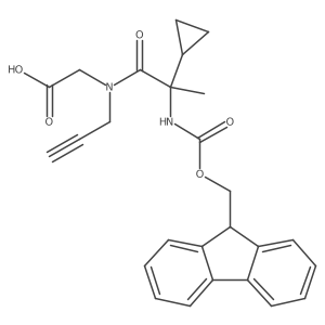 2-[2-cyclopropyl-2-({[(9H-fluoren-9-yl)methoxy]carbonyl}amino)-N-(prop-2-yn-1-yl)propanamido]acetic acid Structure