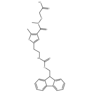 2-[(1-{2-[2-({[(9H-fluoren-9-yl)methoxy]carbonyl}amino)ethyl]-5-methyl-1,3-thiazol-4-yl}-N-methylformamido)oxy]acetic acid Structure