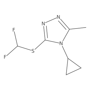 4-cyclopropyl-3-[(difluoromethyl)sulfanyl]-5-methyl-4H-1,2,4-triazole结构式