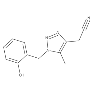 2-{1-[(2-hydroxyphenyl)methyl]-5-methyl-1H-1,2,3-triazol-4-yl}acetonitrile结构式