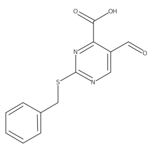 2-(Benzylsulfanyl)-5-formylpyrimidine-4-carboxylic acid结构式