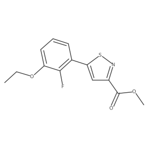 Methyl 5-(3-ethoxy-2-fluorophenyl)-1,2-thiazole-3-carboxylate结构式
