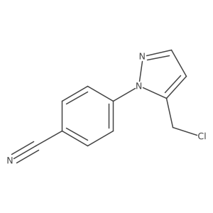 4-[5-(chloromethyl)-1H-pyrazol-1-yl]benzonitrile Structure