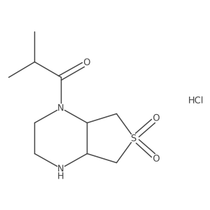 (4aR,7aS)-1-isobutyryloctahydrothieno[3,4-b]pyrazine 6,6-dioxide hydrochloride结构式