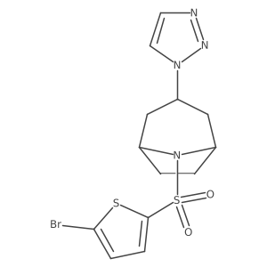 8-[(5-bromothiophen-2-yl)sulfonyl]-3-(1H-1,2,3-triazol-1-yl)-8-azabicyclo[3.2.1]octane Structure