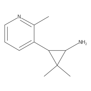 rac-(1R,3R)-2,2-dimethyl-3-(2-methylpyridin-3-yl)cyclopropan-1-amine Structure