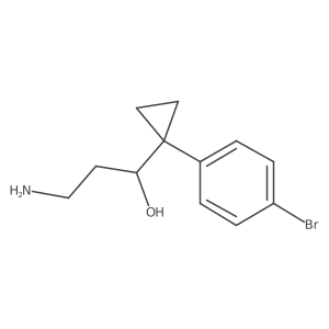 (1R)-3-amino-1-[1-(4-bromophenyl)cyclopropyl]propan-1-ol结构式