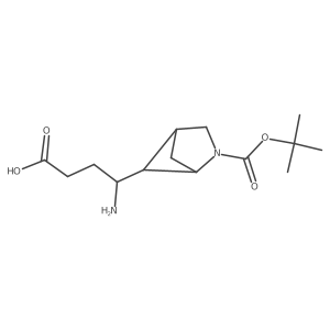 4-amino-4-[(1S,4R)-2-[(tert-butoxy)carbonyl]-2-azabicyclo[2.1.1]hexan-5-yl]butanoic acid结构式