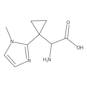 2-amino-2-[1-(1-methyl-1H-imidazol-2-yl)cyclopropyl]acetic acid结构式