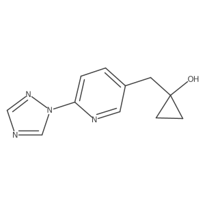1-{[6-(1H-1,2,4-triazol-1-yl)pyridin-3-yl]methyl}cyclopropan-1-ol结构式