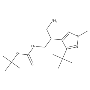 tert-butyl N-[3-amino-2-(3-tert-butyl-1-methyl-1H-pyrazol-4-yl)propyl]carbamate Structure