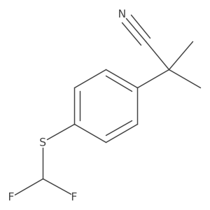 2-{4-[(Difluoromethyl)sulfanyl]phenyl}-2-methylpropanenitrile结构式