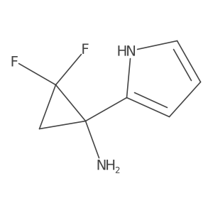 2,2-difluoro-1-(1H-pyrrol-2-yl)cyclopropan-1-amine结构式