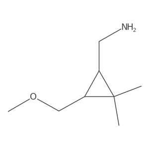 [3-(Methoxymethyl)-2,2-dimethylcyclopropyl]methanamine Structure