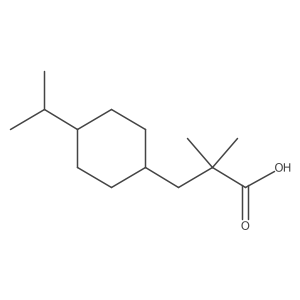 2,2-Dimethyl-3-[4-(propan-2-yl)cyclohexyl]propanoic acid结构式