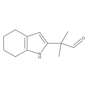 2-methyl-2-(4,5,6,7-tetrahydro-1H-indol-2-yl)propanal结构式