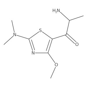 2-Amino-1-[2-(dimethylamino)-4-methoxy-1,3-thiazol-5-yl]propan-1-one结构式