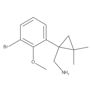 [1-(3-Bromo-2-methoxyphenyl)-2,2-dimethylcyclopropyl]methanamine Structure
