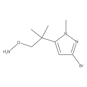 O-[2-(3-bromo-1-methyl-1H-pyrazol-5-yl)-2-methylpropyl]hydroxylamine Structure