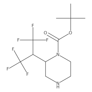 Tert-butyl 2-(1,1,1,3,3,3-hexafluoropropan-2-yl)piperazine-1-carboxylate结构式