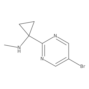 1-(5-bromopyrimidin-2-yl)-N-methylcyclopropan-1-amine Structure