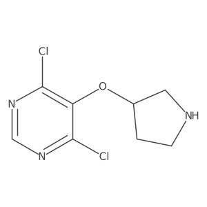 4,6-Dichloro-5-(pyrrolidin-3-yloxy)pyrimidine Structure
