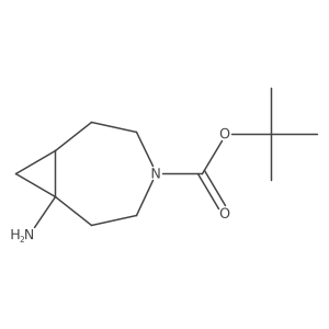 Tert-butyl 1-amino-4-azabicyclo[5.1.0]octane-4-carboxylate结构式