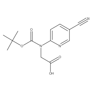 2-{[(Tert-butoxy)carbonyl](5-cyanopyridin-2-yl)amino}acetic acid结构式