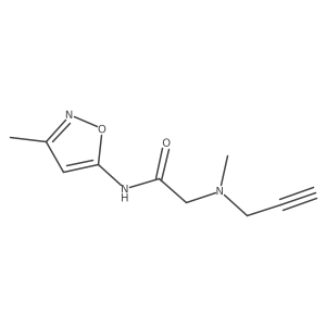 N-(3-Methyl-1,2-oxazol-5-yl)-2-[methyl(prop-2-ynyl)amino]acetamide结构式