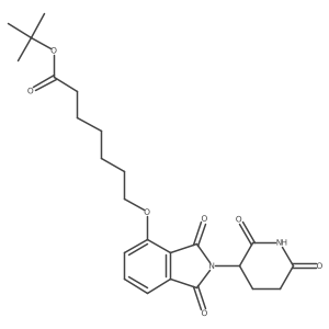 Tert-butyl 7-[2-(2,6-dioxo-3-piperidyl)-1,3-dioxo-isoindolin-4-yl]oxyheptanoate结构式