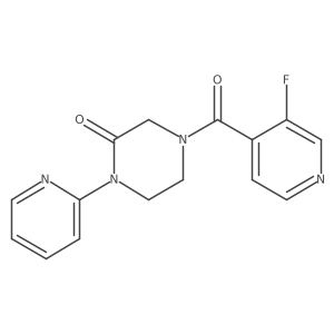 4-(3-Fluoropyridine-4-carbonyl)-1-(pyridin-2-yl)piperazin-2-one结构式