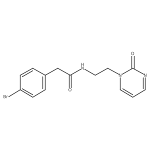 2-(4-bromophenyl)-N-[2-(2-oxopyrimidin-1-yl)ethyl]acetamide Structure