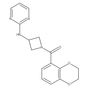 (2,3-Dihydrobenzo[b][1,4]dioxin-5-yl)(3-(pyrimidin-2-ylamino)azetidin-1-yl)methanone Structure