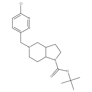 Tert-butyl (3aR,7aS)-5-[(6-chloropyridazin-3-yl)methyl]-3,3a,4,6,7,7a-hexahydro-2H-pyrrolo[3,2-c]pyridine-1-carboxylate结构式