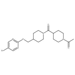 1-[4-(4-{[(5-Bromopyrimidin-2-yl)oxy]methyl}piperidine-1-carbonyl)piperidin-1-yl]ethan-1-one Structure