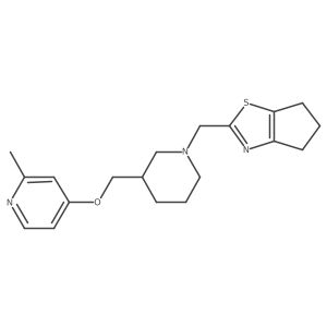 4-{[1-({4H,5H,6H-cyclopenta[d][1,3]thiazol-2-yl}methyl)piperidin-3-yl]methoxy}-2-methylpyridine结构式