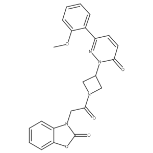 3-(2-{3-[3-(2-Methoxyphenyl)-6-oxo-1,6-dihydropyridazin-1-yl]azetidin-1-yl}-2-oxoethyl)-2,3-dihydro-1,3-benzoxazol-2-one结构式