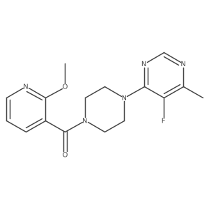 5-Fluoro-4-[4-(2-methoxypyridine-3-carbonyl)piperazin-1-yl]-6-methylpyrimidine Structure