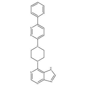 6-{4-[6-(pyridin-2-yl)pyridazin-3-yl]piperazin-1-yl}-9H-purine结构式