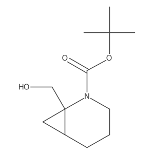 tert-butyl (1S,6R)-1-(hydroxymethyl)-2-azabicyclo[4.1.0]heptane-2-carboxylate结构式