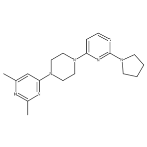 4-[4-(2,6-Dimethylpyrimidin-4-yl)piperazin-1-yl]-2-(pyrrolidin-1-yl)pyrimidine Structure
