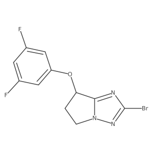 2-Bromo-7-(3,5-difluorophenoxy)-6,7-dihydro-5H-pyrrolo[1,2-b][1,2,4]triazole Structure