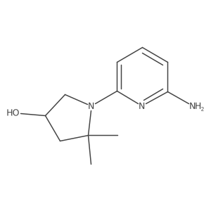 1-(6-amino-2-pyridinyl)-5,5-dimethyl-3-Pyrrolidinol结构式