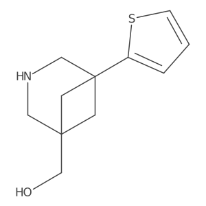 [5-(Thiophen-2-yl)-3-azabicyclo[3.1.1]heptan-1-yl]methanol Structure