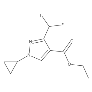 ethyl 1-cyclopropyl-3-(difluoromethyl)-1H-pyrazole-4-carboxylate Structure
