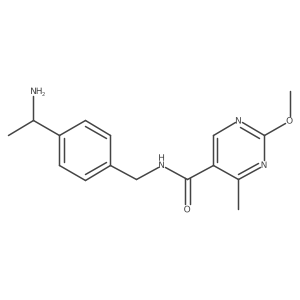 N-{[4-(1-aminoethyl)phenyl]methyl}-2-methoxy-4-methylpyrimidine-5-carboxamide Structure